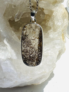 quartz sterling silver necklace by full moon designs
