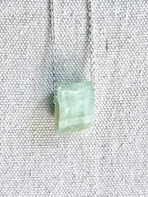 Load image into Gallery viewer, green aquamarine sterling silver necklace by fulll moon designs