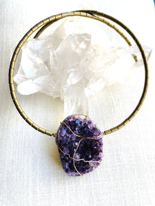 gemstone jewellery amethyst choker necklace