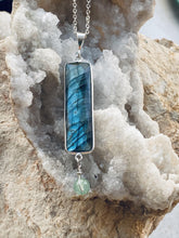 Load image into Gallery viewer, Labradorite with Jade on Sterling Silver Pendant - Full Moon Designs