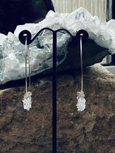 Load image into Gallery viewer, Gold Filled Herkimer Diamond Hoops Earrings - Full Moon Designs