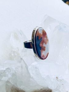 Brown Agate Sterling Silver Ring - Full Moon Designs
