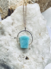 Load image into Gallery viewer, Amazonite Goldfilled Pendant - Back view- Full Moon Designs