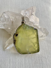 Load image into Gallery viewer, Prehnite (Yellow) Sterling Silver Pendant - Full Moon Designs