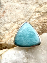 Load image into Gallery viewer, Amazonite Sterling Silver Ring - Full Moon Designs