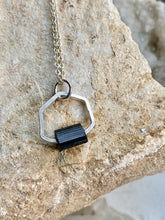 Load image into Gallery viewer, Tourmaline (Black) Silver Necklace - Full Moon Designs