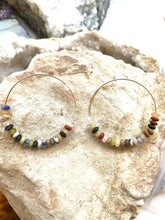 Load image into Gallery viewer, Multicolour Goldfilled Hoops - Full Moon Designs