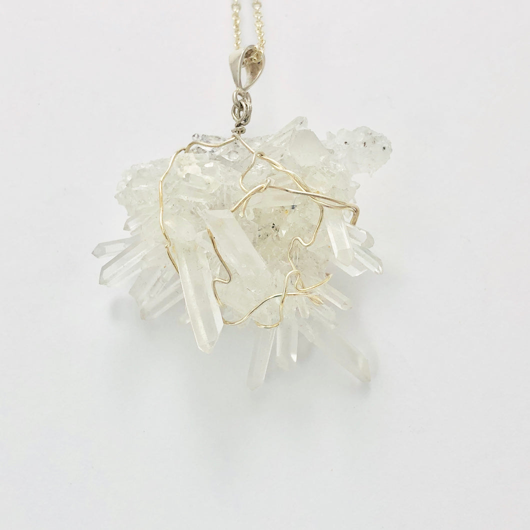 Quartz (Clear) Silver Necklace - Full Moon Designs