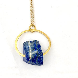 Lapis Lazuli Gold Necklace - Full Moon Designs