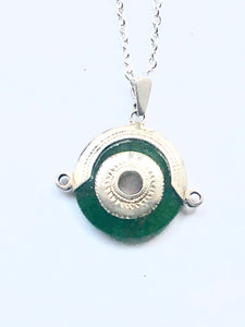 Serpentine Silver Necklace - Full Moon Designs