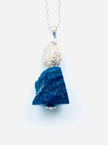 Lapis Lazuli Sterling Silver Pendant - Full Moon Designs