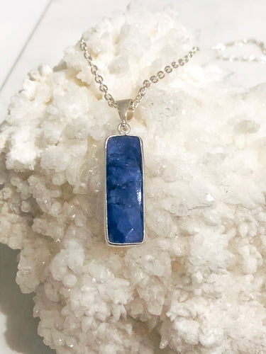 Sapphire Silver Necklace - Full Moon Designs