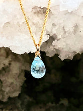 Load image into Gallery viewer, Topaz (Blue) Gold Filled Necklace - Full Moon Designs