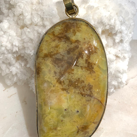 Opal (Yellow) Bronze Pendant - Full Moon Designs