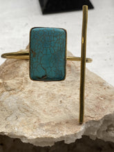 Load image into Gallery viewer, Turquoise Brass Bangle - Full Moon Designs